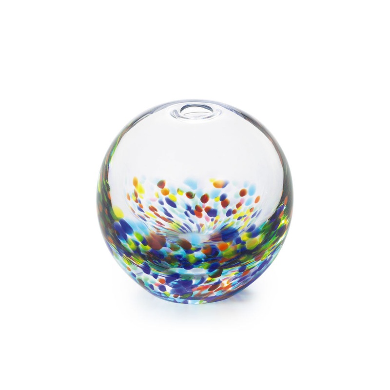 Hand Thrown Glass Bud Vase Tsugaru Vidro Irotemari Matsuri