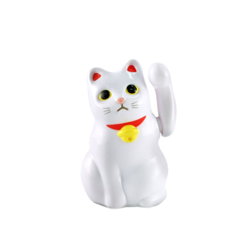 Solar-powered Lucky Cat Maneki Neko 2.48″ ht