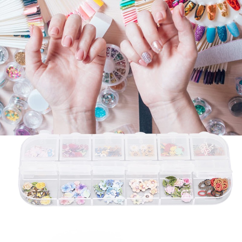 Colorful Flower Nail Stickers 3D Nail Art Decals for DIY Nail Decoration Accessories with Environmentally Friendly Materials Long Lasting Shine