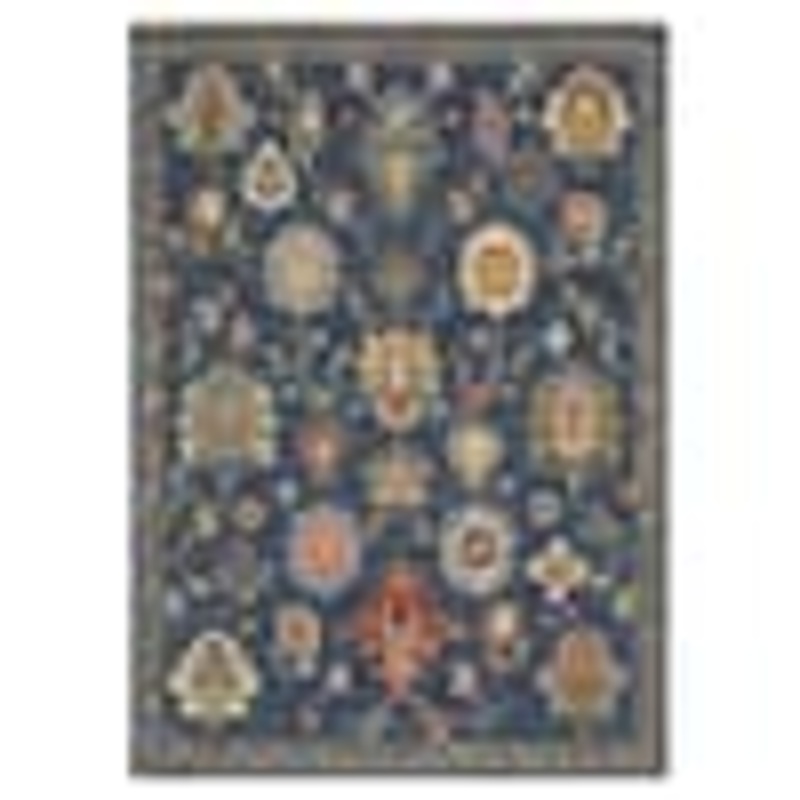 AVERLEY HOME Lavista Blue/Multi-Colored 5 ft. x 8 ft. Oriental Floral Persian Wool/Nylon Blend Indoor Area Rug 740913