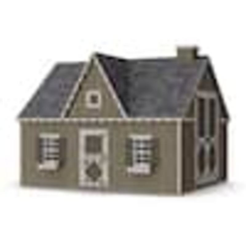 Little Cottage Co. 10 ft. x 12 ft. Victorian Outdoor Wood Playhouse with Floor, Loft 10×12 VP-PNK-FK-LFT