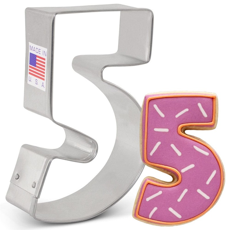 Number 5 Cookie Cutter 3 1/8″